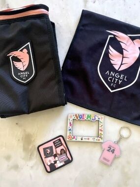 Angel City FC Women's Soccer Football Club Swag Bundle, Volemos Fan Gear